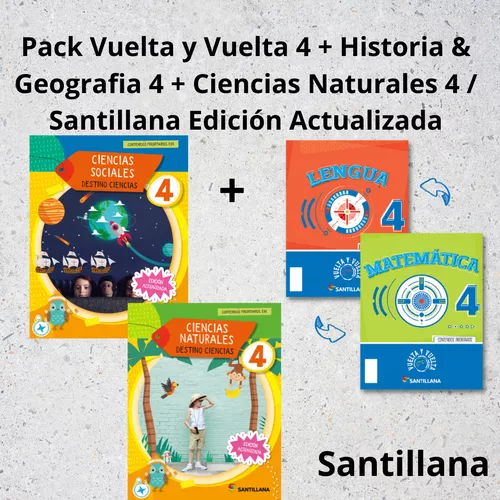 Pack Ciencias Sociales 4+ Vuelta y Vuelta 4+ C. Naturales 4 - Edición Actualizada 2025