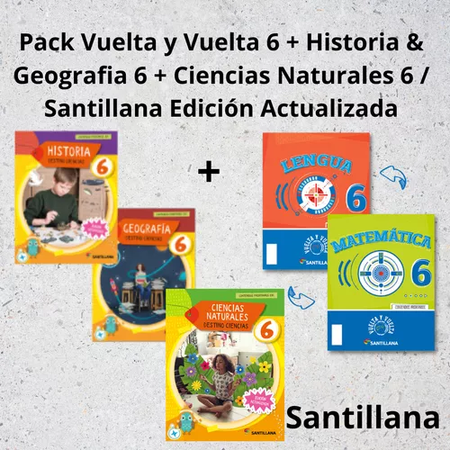 Pack Historia y Geografia 6+ Vuelta y Vuelta 6+ C. Naturales 6 - Edición Actualizada 2025