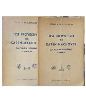 Test Proyectivo de Karen Machover - La figura humana. Dos tomos - Juan Portuondo - Biblioteca Nueva.