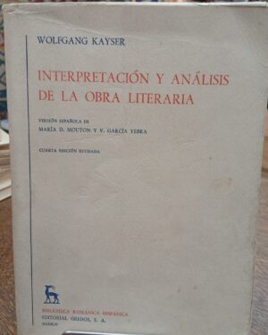 Interpretación y Análisis de la Obra Literaria - Wolfgang Kayser