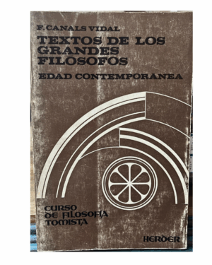 Textos De Los Grandes Filosofos - Canals Vidal - Editorial Herder